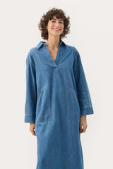 Lolla PW Dress, Medium Blue Denim