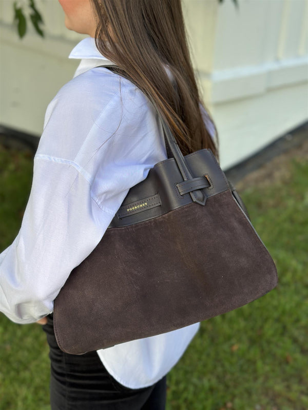 Blossom medium Suede, Dark Brown