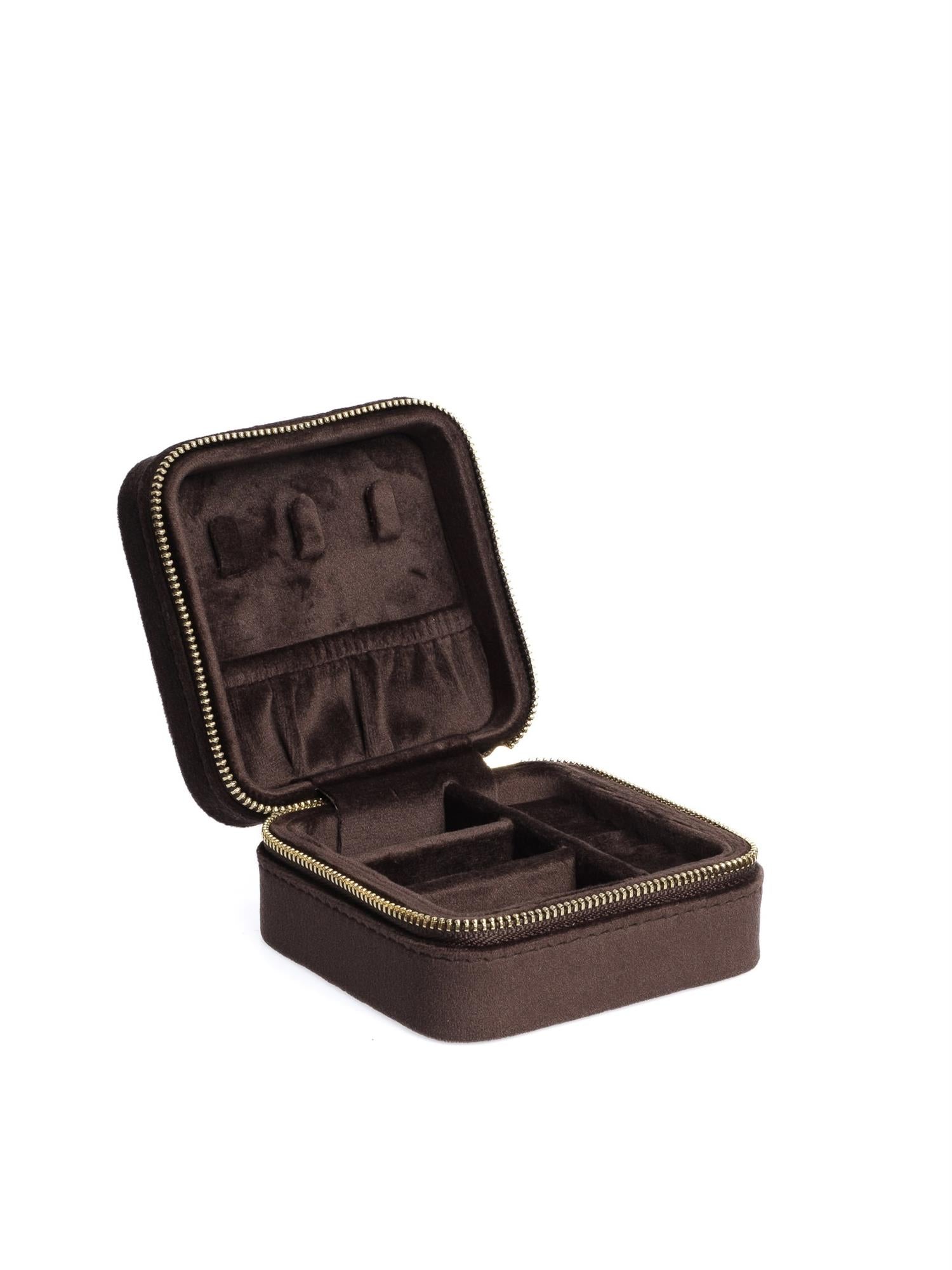 Velvet Jewellery Box Mini, Brown