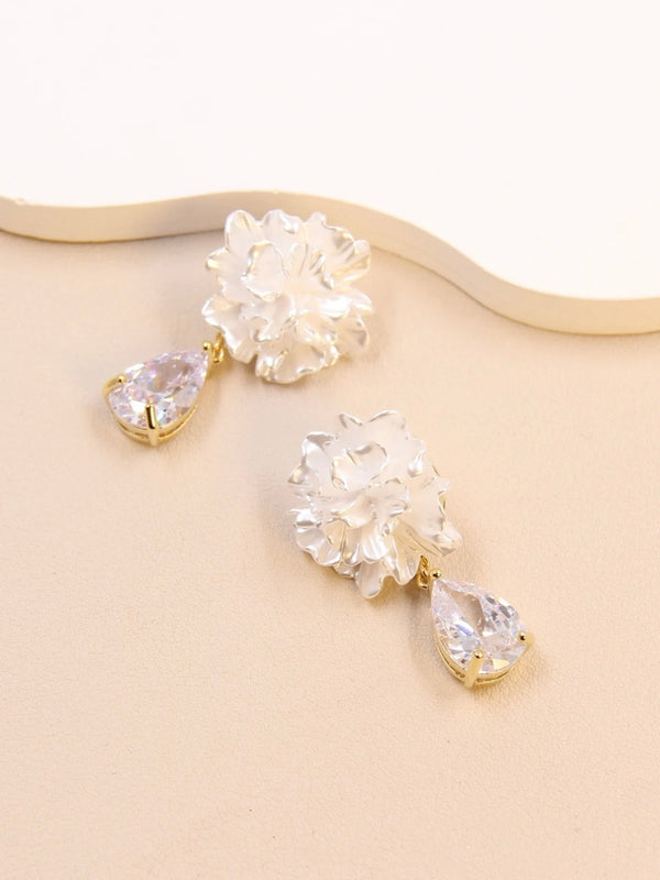 Bellissima-Silver flower earrings 925