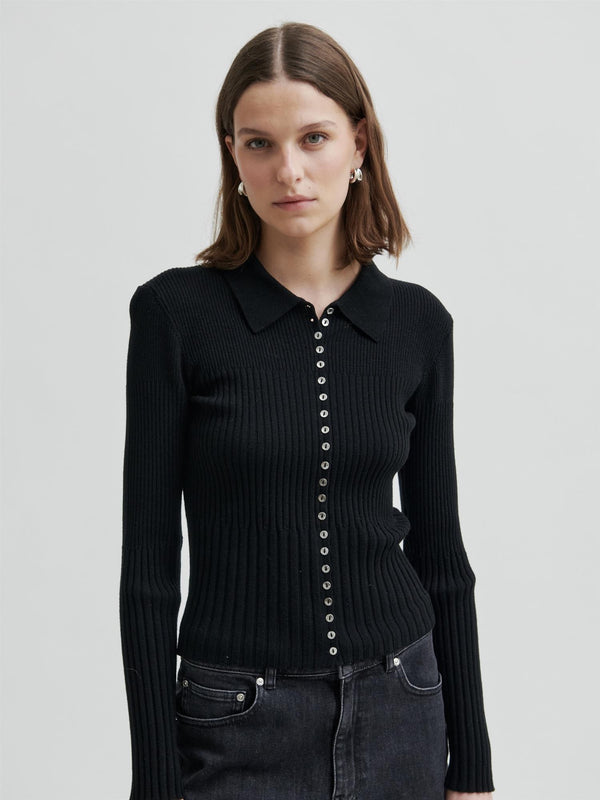 Jet Knit Cardigan, Black