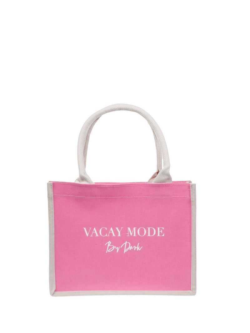 Canvas Tote Small, Vacay Mode, Pink
