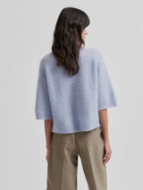 Andrea Knit Rib Cardigan, Blue