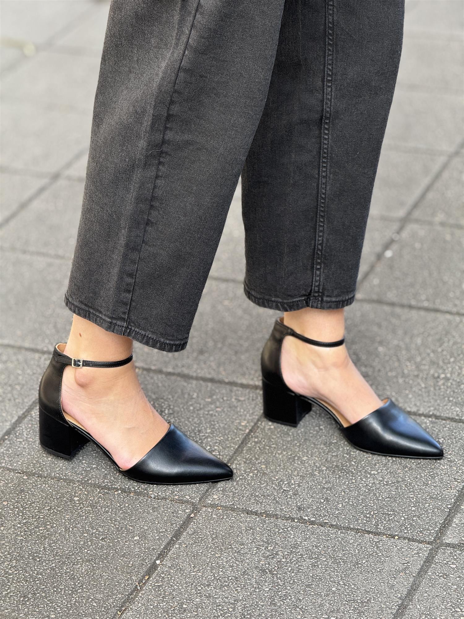 BIADEVIVED Pump Faux Leather, Black