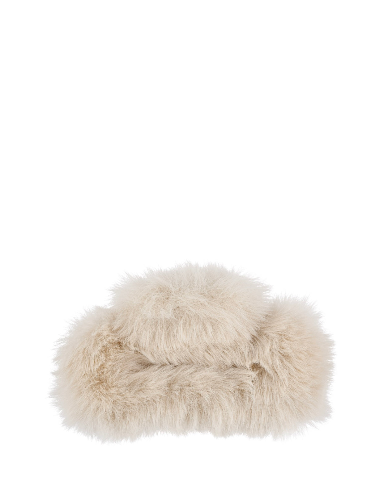 Faux Fur Hair Claw Square, Sand