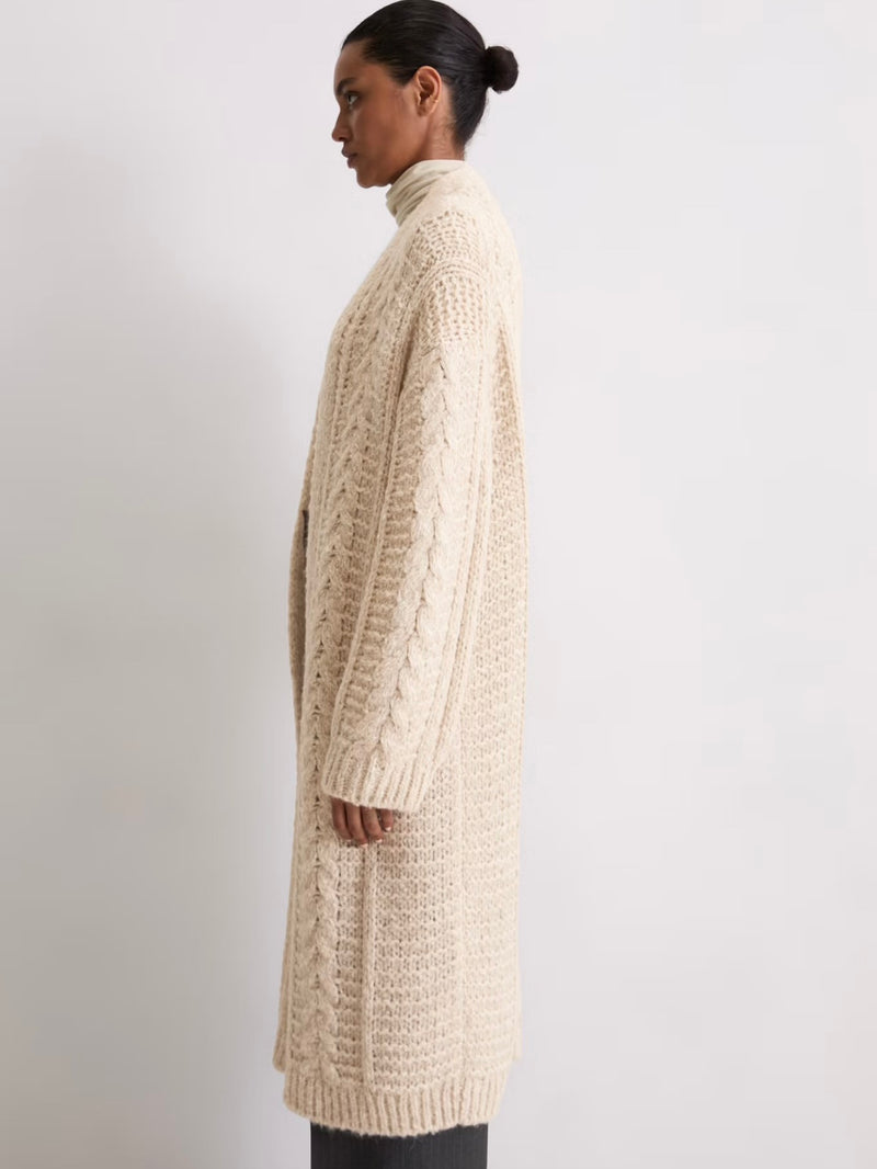 Cardigan, longsleeve, V-neck, Natural Stone