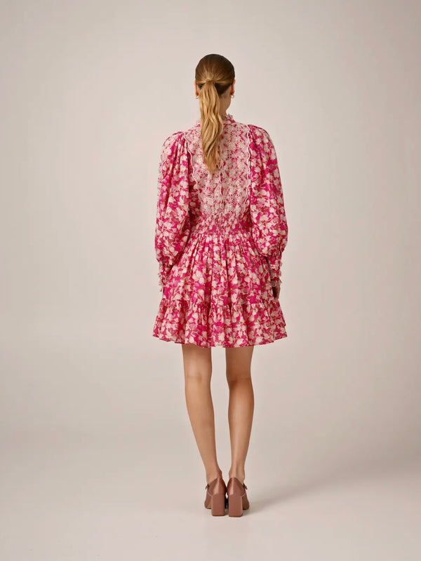 Cotton Slub Mini Dress, Poppy Meadow