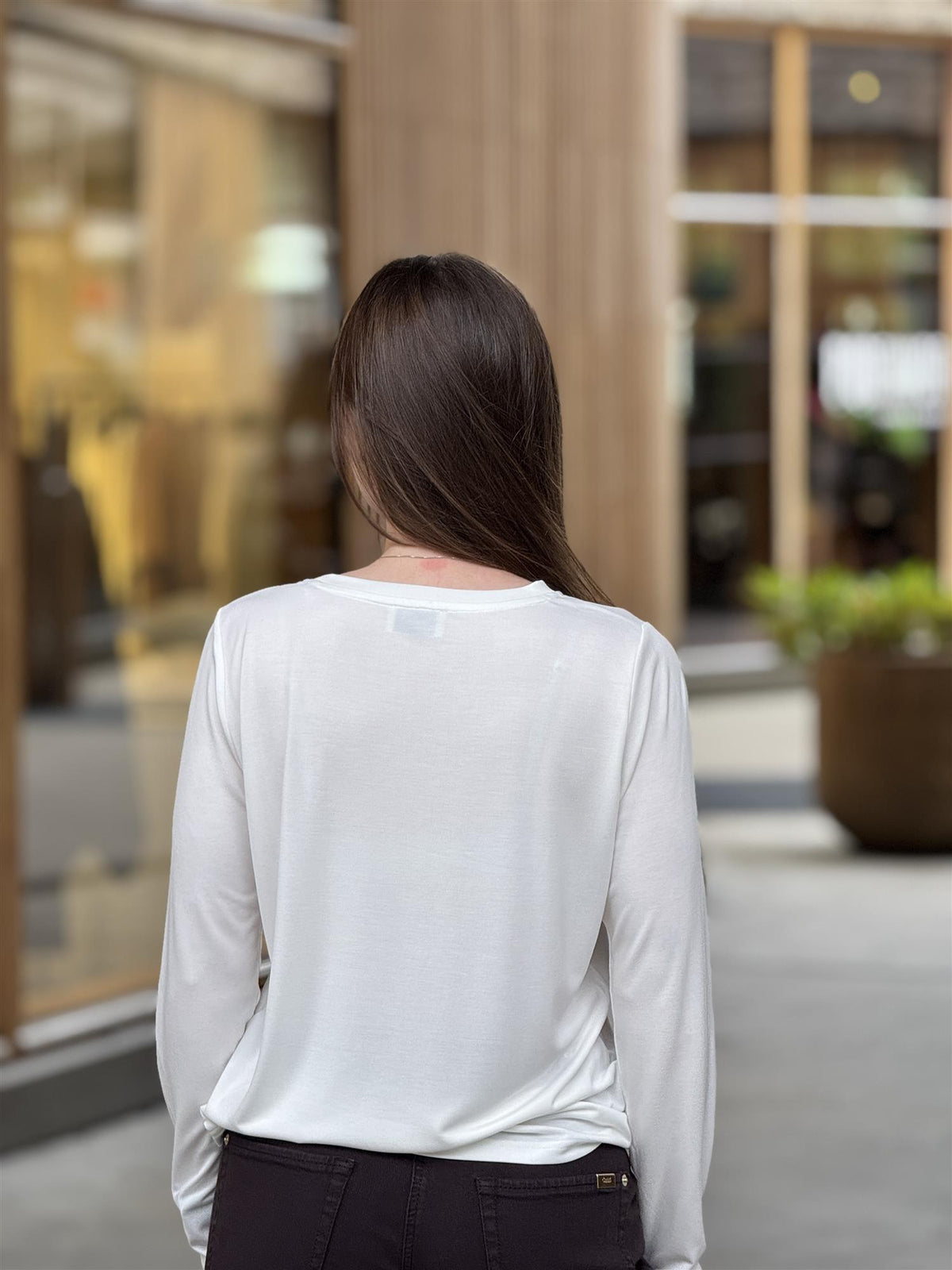 Aila  T-shirt Longsleeve, White