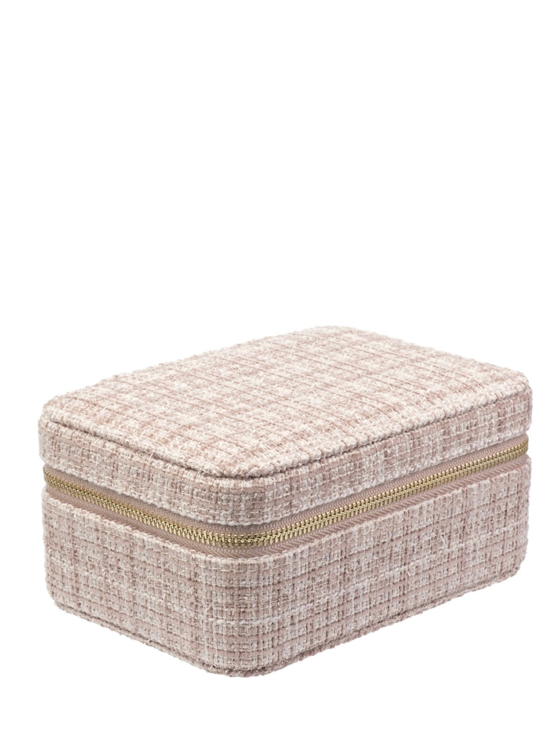 Tweed Jewellery Box, Warm Taupe