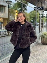 Fake Fur Jacket, Brown