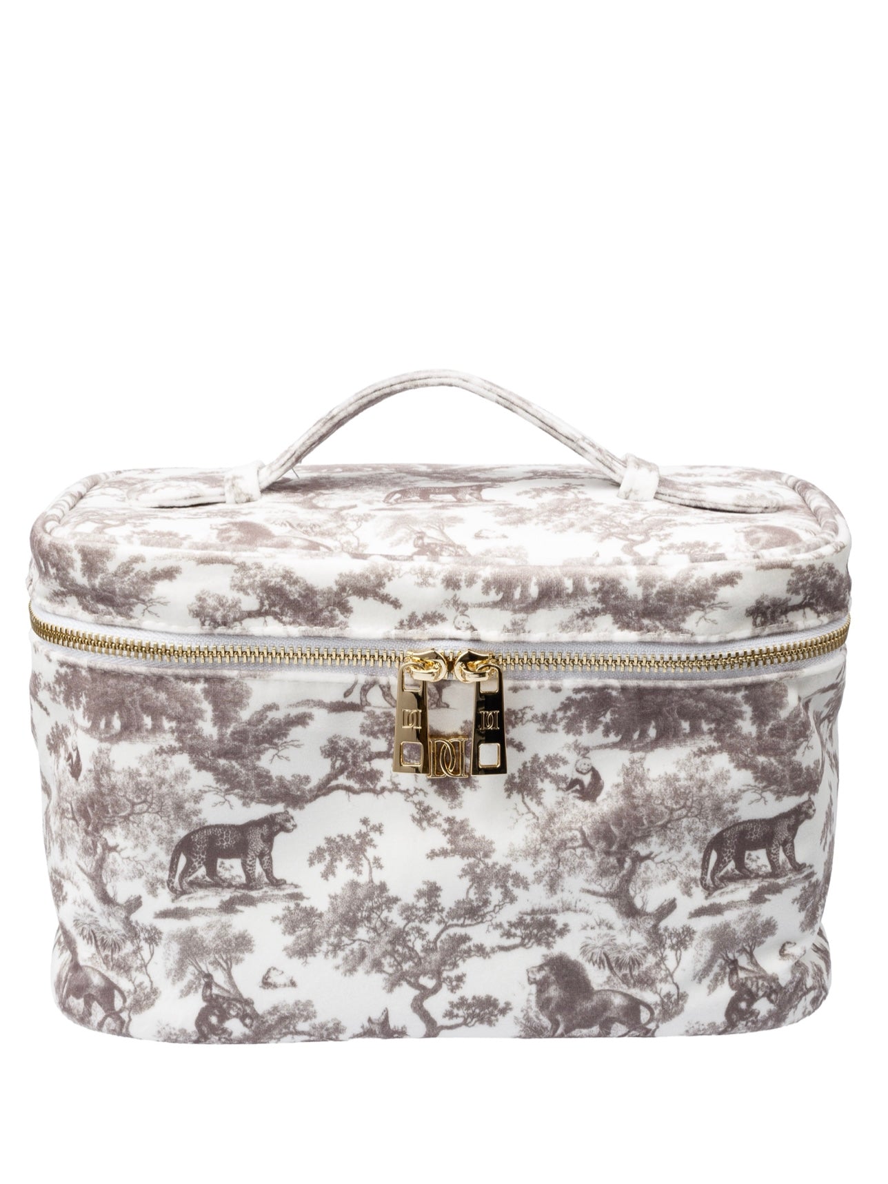 Velvet Vanity Bag Large, Taupe Savannah