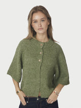 Benuta Fluffy Knit Cardigan, Dusty Green