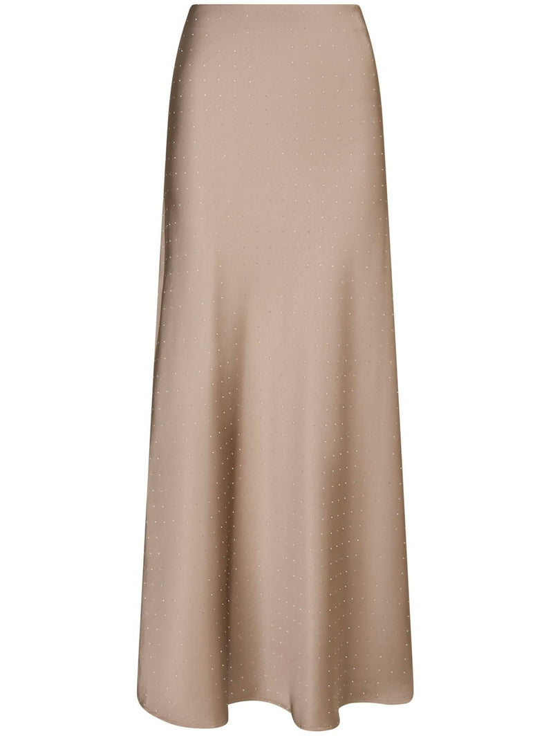 Viso Heavy Sateen Bedaz Skirt, Dark Taupe