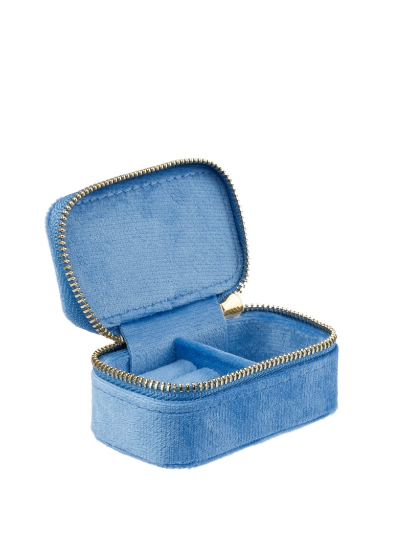 Velvet Jewellery Box Micro, Ibiza Blue