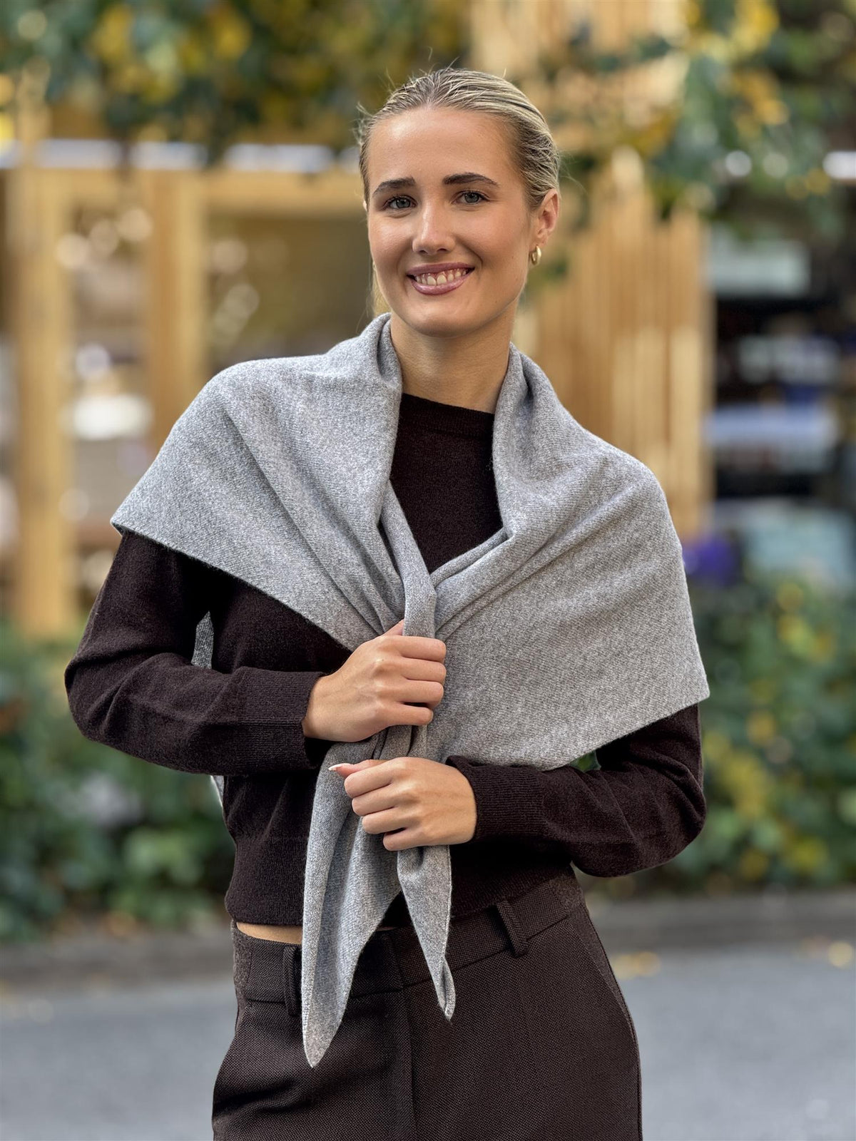 Bailey  Kashmir Scarf, Grey Melange