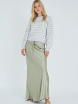 Sassi knit pullover, Green/Purple