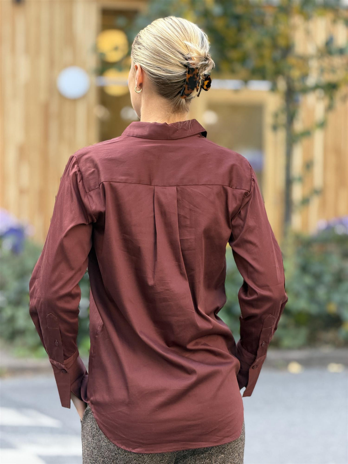 Bettina Classic Shirt, Burgunder