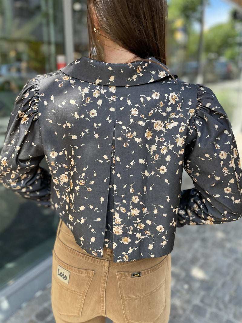 Tailored Satin Cropped Jacket