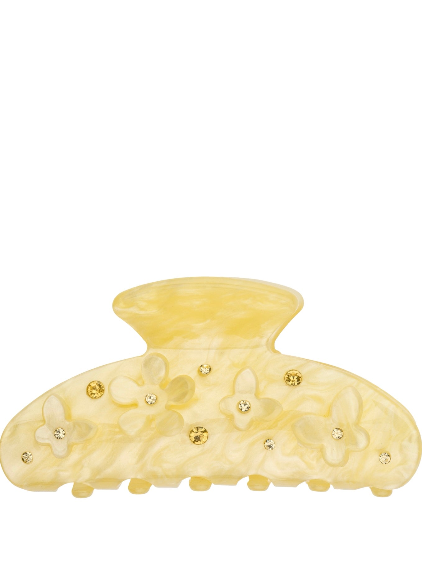 Flower & Butterfly Hair Claw, Yellow