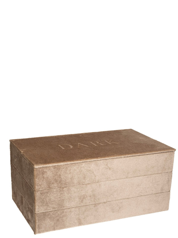 Velvet Stacker Jewellery Box, Sparkled Champagne