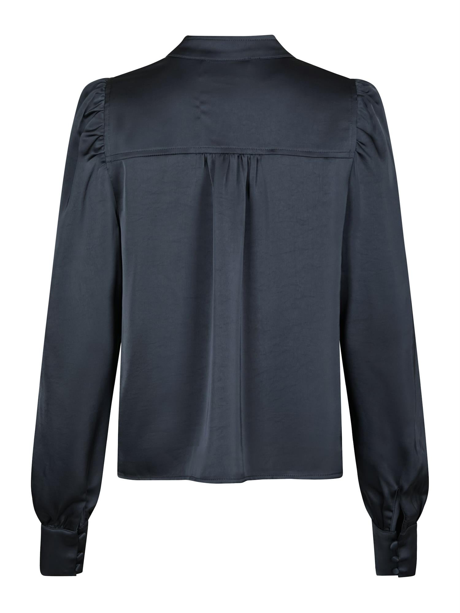 Rosslyn Heavy Sateen Blouse, Blue