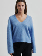 Camryn Knit V-Neck, Blue