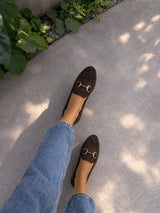 Chocolate brown suede 056