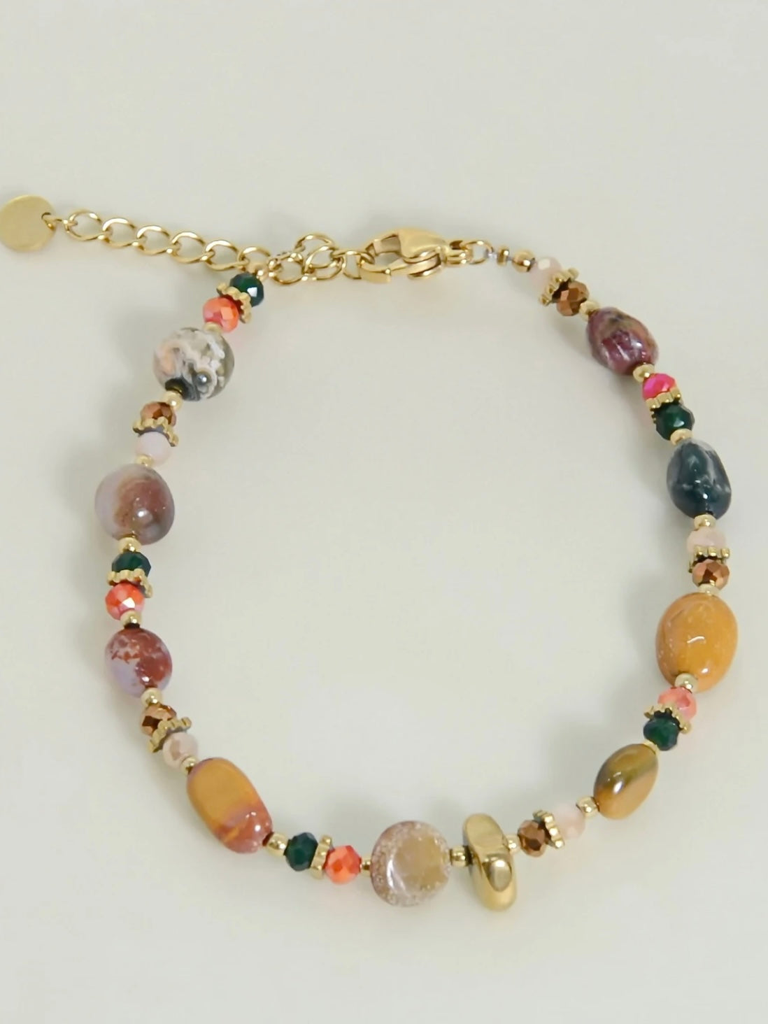 Bracelet, Natural stones, Multi color