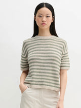 Pullover, shortsleeve, round-neck, striped