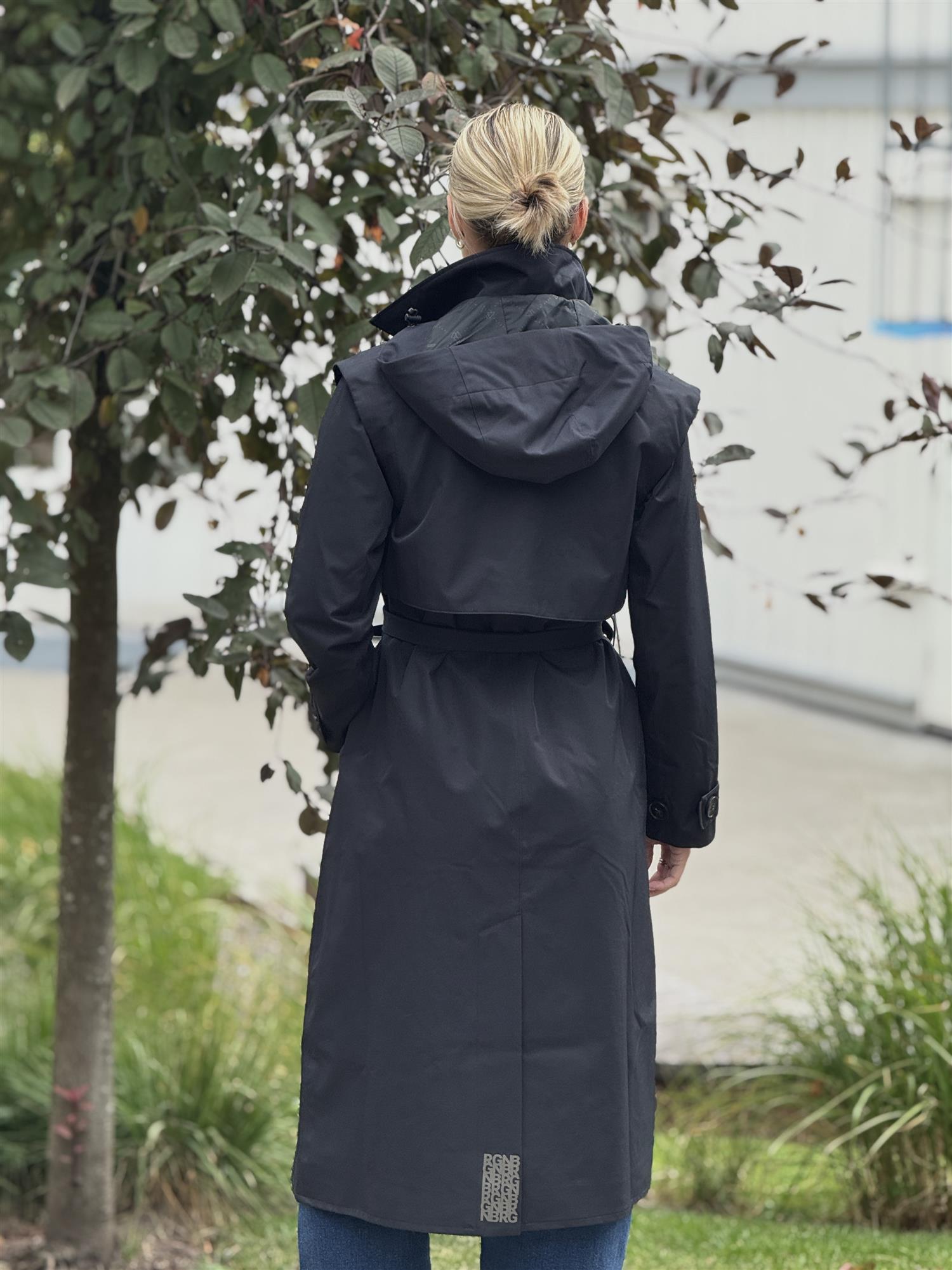 Regndråpe Trench Coat, Black