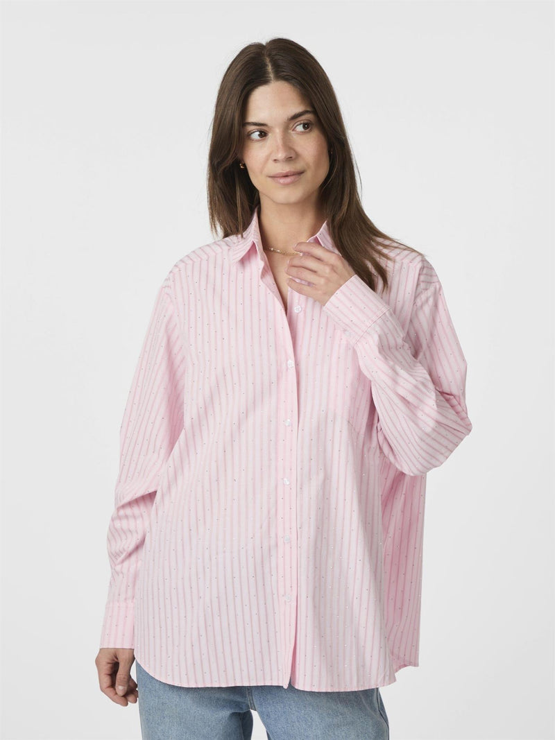 Dalma Soft Stripe Stone Shirt