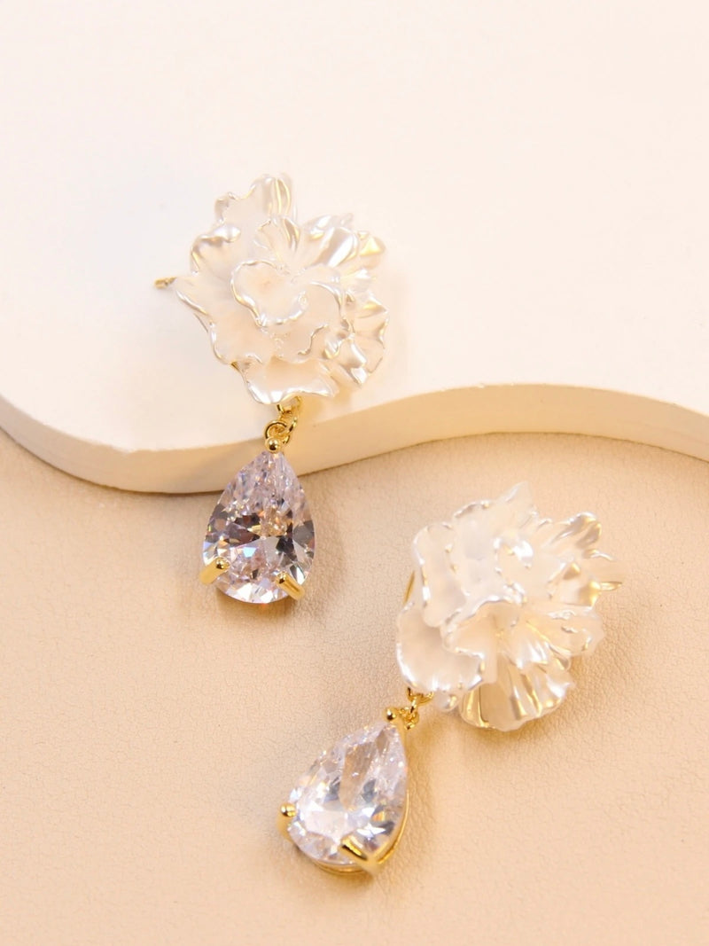 Bellissima-Silver flower earrings 925