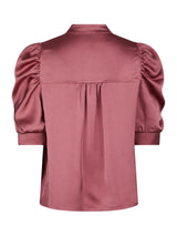 Roella Heavy Sateen Blouse, Cherry Pink