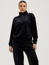 Pete 1/4 Zip Sweater, Black