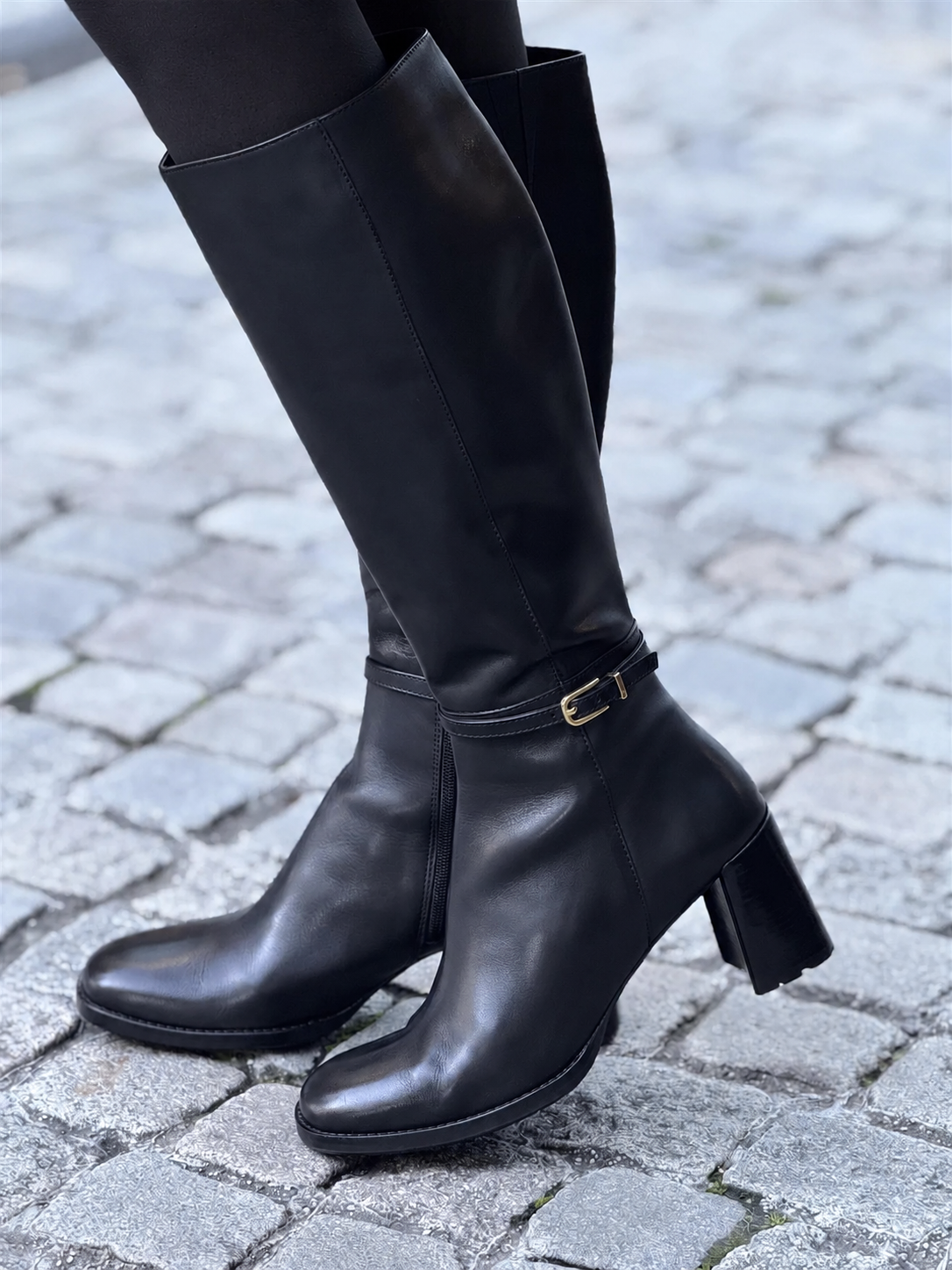 Long Boot, Black calf 80