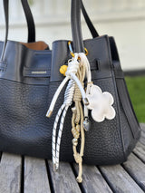 Bag Charm, White Bell Flower