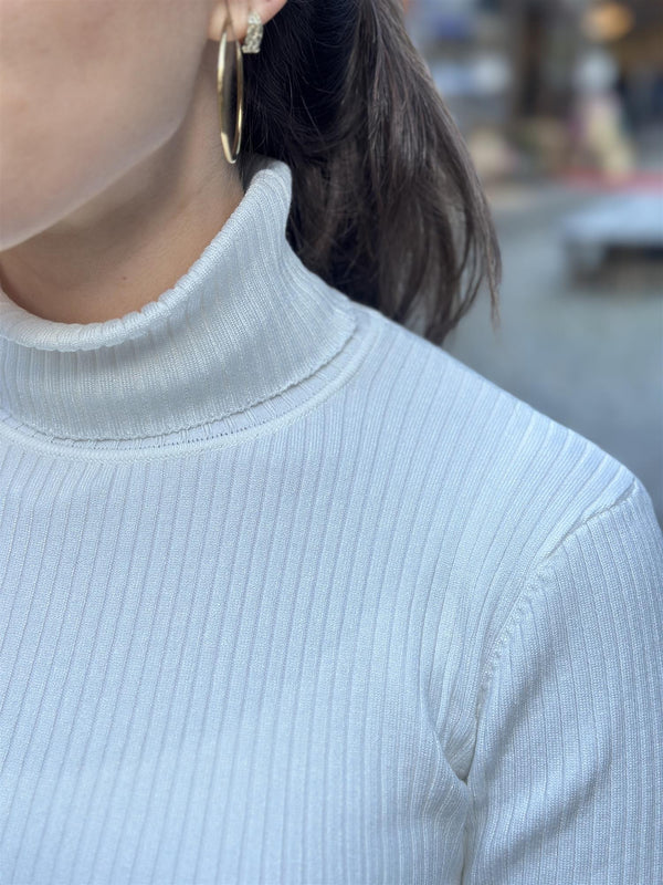 Pirette høyhals - Pullover, Ivory