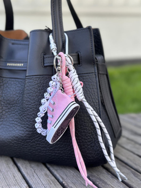 Bag Charm, Pink Basket Converse