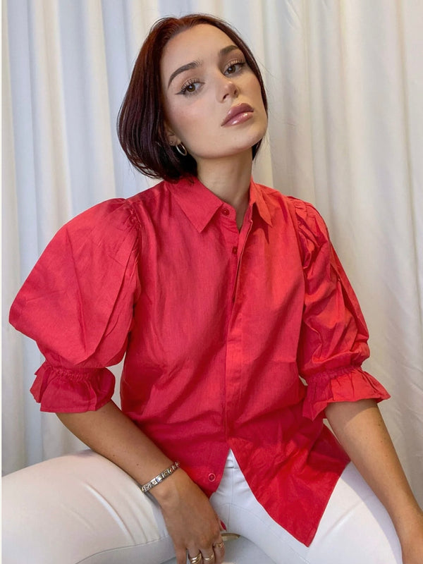 Amy Shirt Lipstick Linen