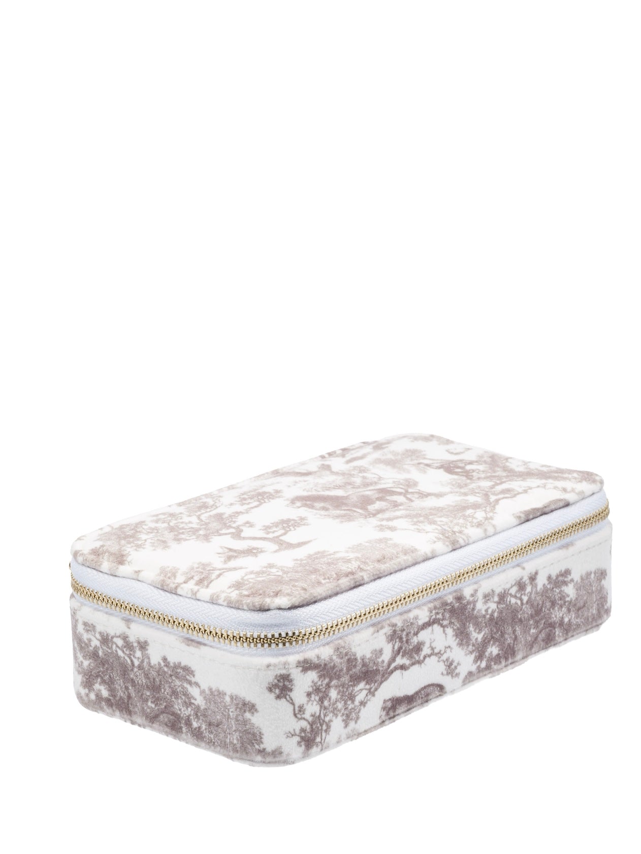 Velvet Jewellery Box, Taupe Savannah