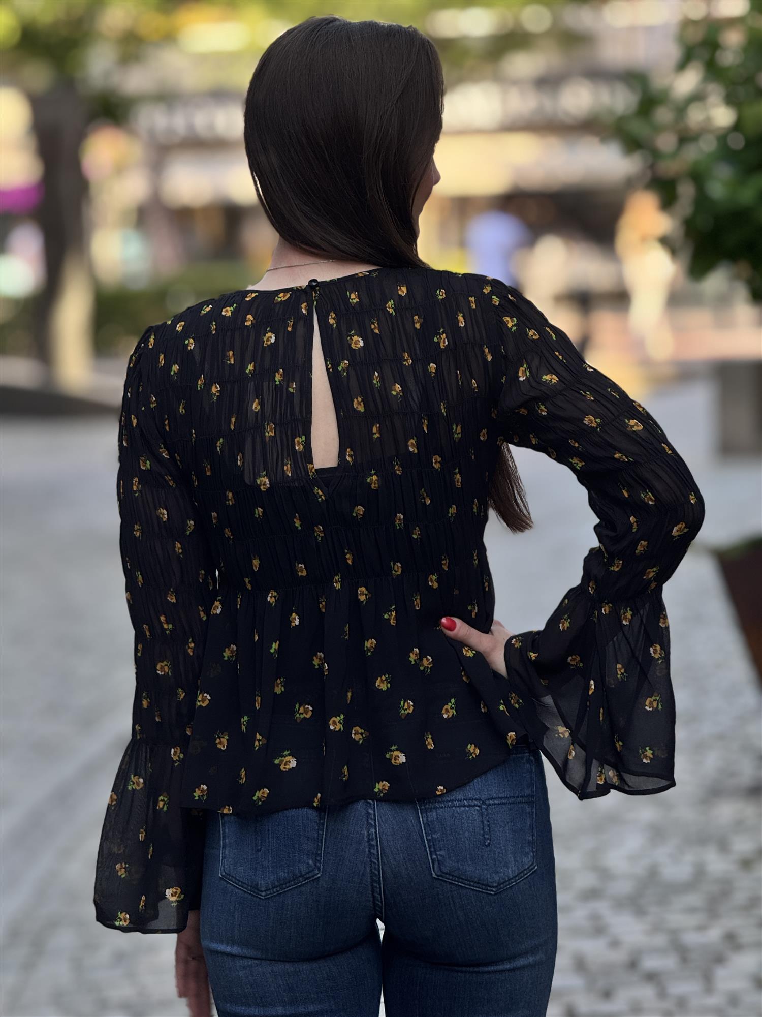 Georgette Smocking Top