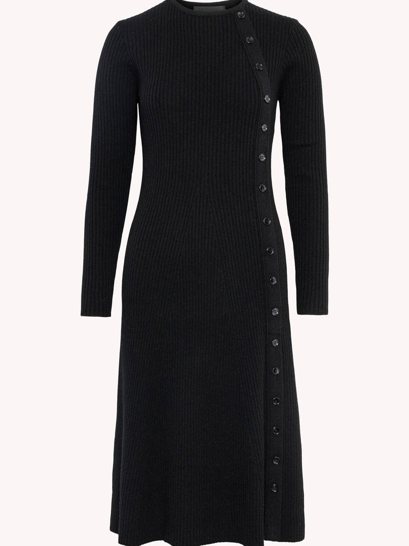 Mima Merino Dress, Black
