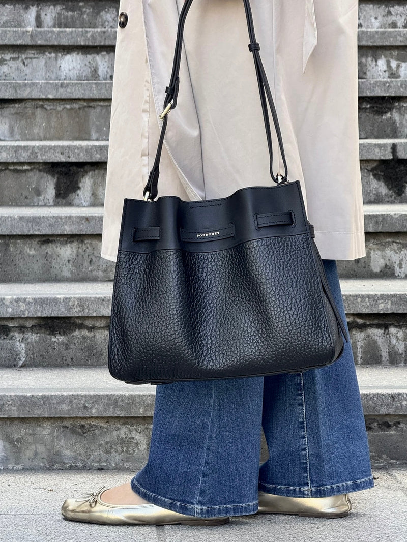 Blossom Shoulder Bag, Black
