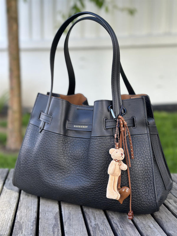 Bag Charm, Stud Teddy Bear