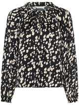 Venessa PW Blouse, Black Dot print