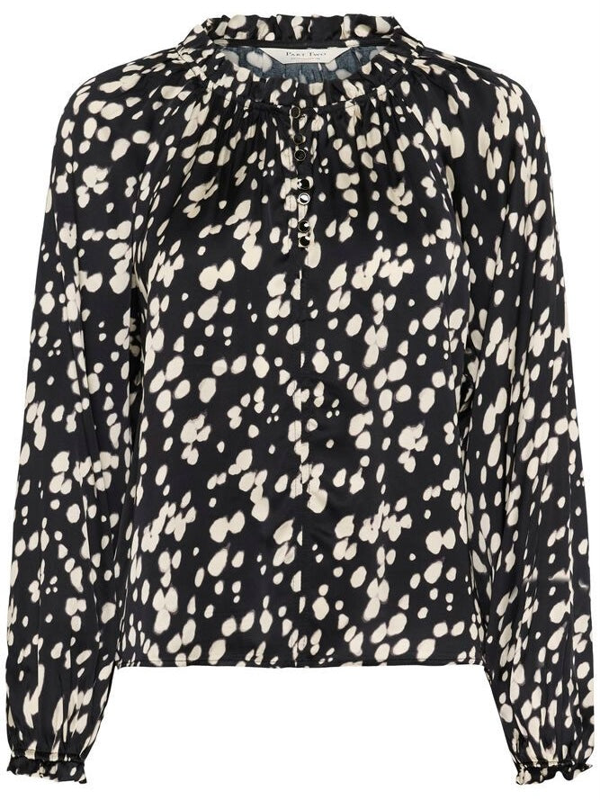 Venessa PW Blouse, Black Dot print
