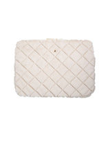 Faux Fur Quilted Mac Cover, Sand