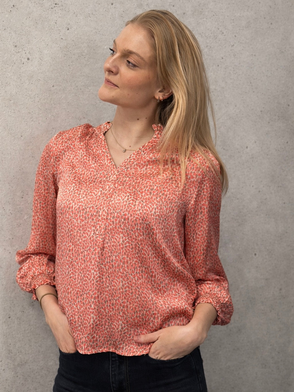 Sadie Shirt, Coral