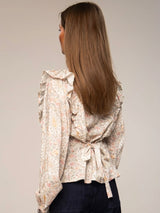 Maya Blouse, Pink Garden