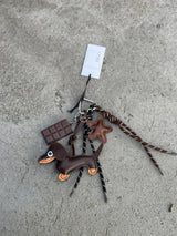 Bag Charm, Brown Dachs Chocolate